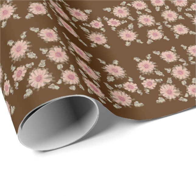 Papier Cadeau Papier Brown au chocolat (Coin rond)