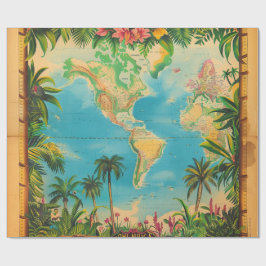 Papier Cadeau-Papier Cadeau Atlas Vintage