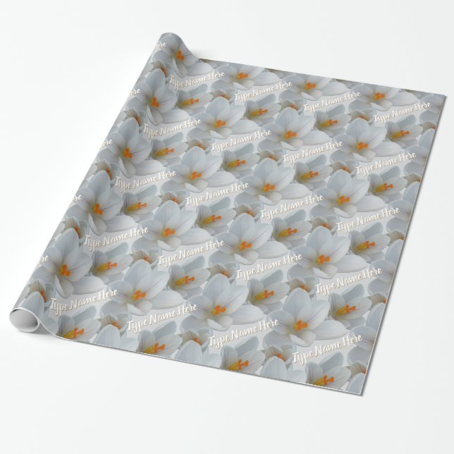 Papier Cadeau Papier-cadeau de Crocus de printemps de Pâques (Déroulé)