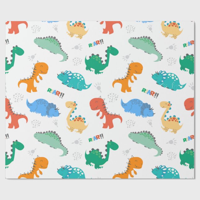 PAPIER CADEAU PAPIER CADEAU: DINOSAURS (Plat)