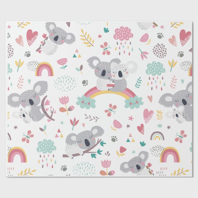 PAPIER CADEAU PAPIER CADEAU: KOALA OURS (Plat)
