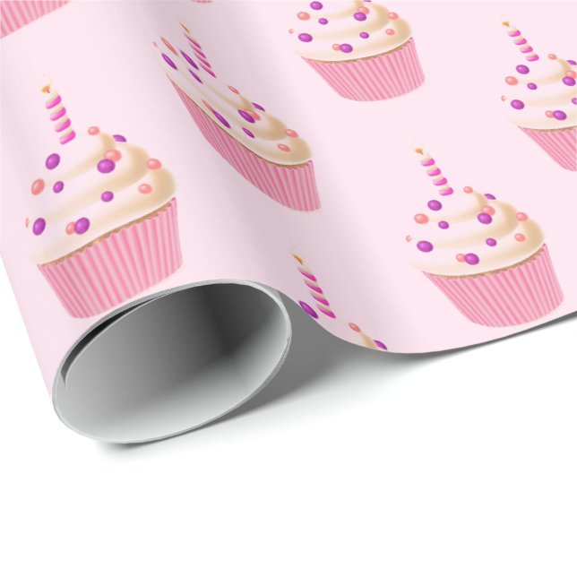 Papier Cadeau Papier-Cupcake (Coin rond)