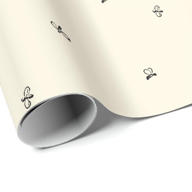 Papier Cadeau Papier d'apiculture miel (Coin rond)