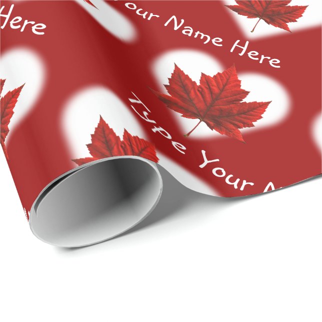 Papier Cadeau Papier de cadeau de souvenir du Canada de papier (Coin rond)