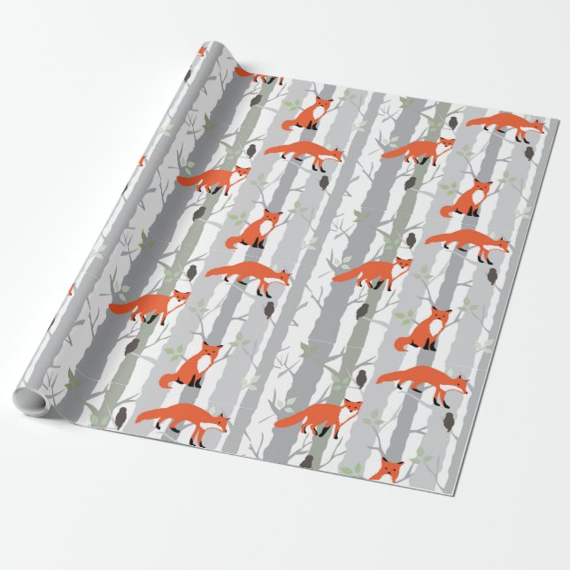 Papier Cadeau Papier de Fox Wrappin (Déroulé)
