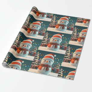 PAPIER CADEAU PAPIER DE LAVAGE DE LA NEIGE CUTE