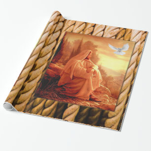 Papier Cadeau Papier de papier de papier d'enveloppement Jésus-C
