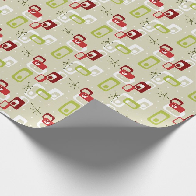 Papier Cadeau Papier de recouvrement atomique Tiki du milieu du  (Coin)