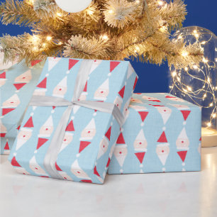 Papier Cadeau Papier de recouvrement géométrique de Père Noël Wh