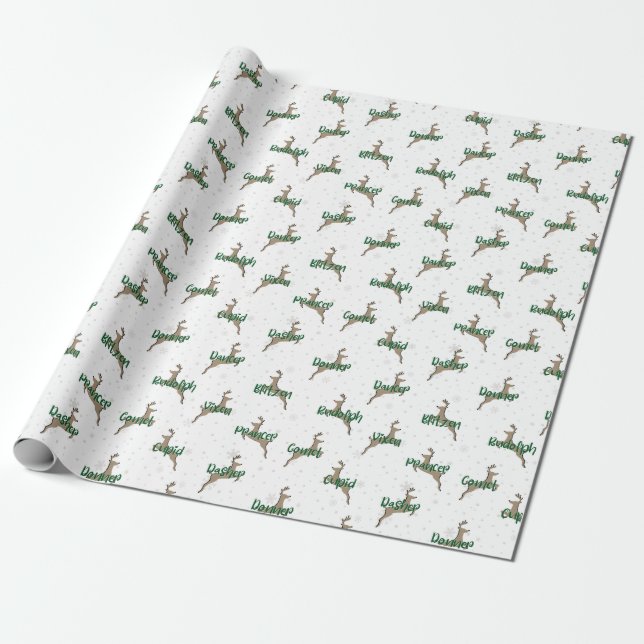 Papier Cadeau Papier de recouvrement Rudolph (Déroulé)