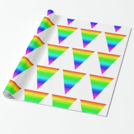Papier Cadeau Papier de recouvrement triangle gai arc-en-ciel