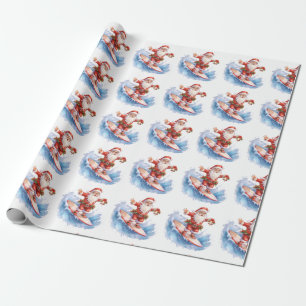 Papier Cadeau Papier de surf Père Noël Wrapping
