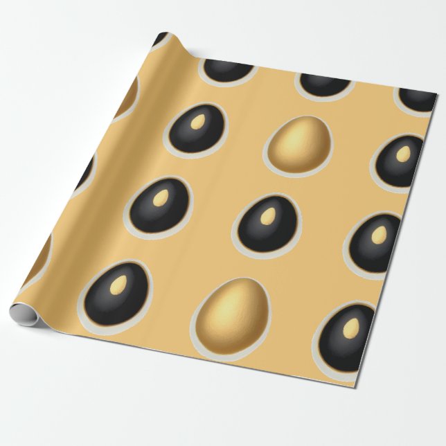 Papier Cadeau Papier d'écorce d'oeuf d'or (Déroulé)