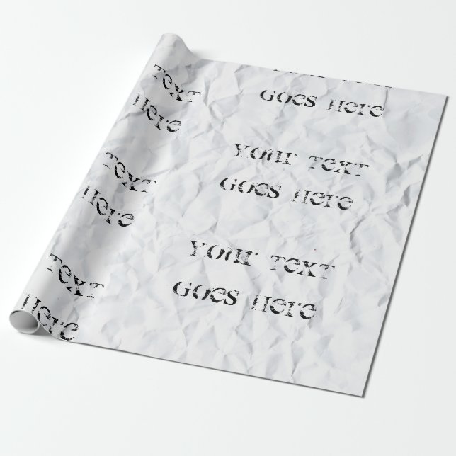 Papier Cadeau Papier découpé avec votre texte dégradé (Déroulé)