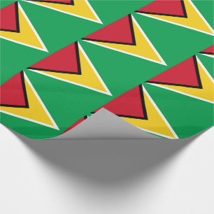 Papier Cadeau Papier d'écrêtage du drapeau guyanais