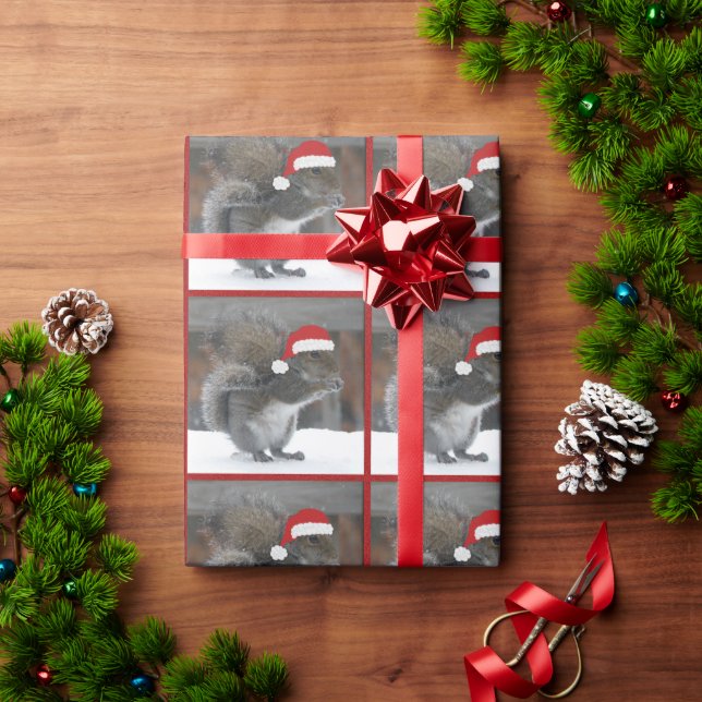 Papier Cadeau Papier d'écureuil de Noël (Cadeau de vacances)