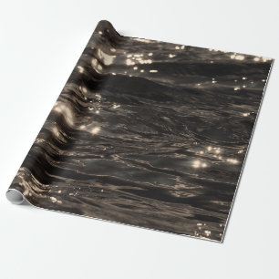 Papier Cadeau Papier d'emballage à eau foncée