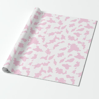 Papier Cadeau Papier d'emballage à impression de vache rose
