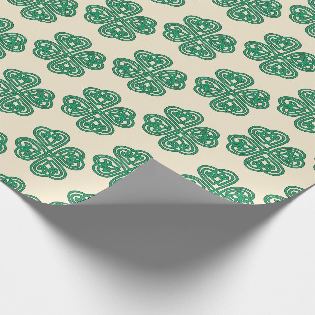 Papier Cadeau Papier d'emballage à motif de trèfle celtique Luck (Coin)