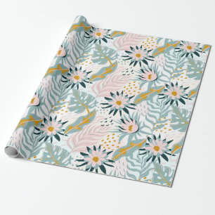 Papier Cadeau Papier d'emballage à motifs floraux
