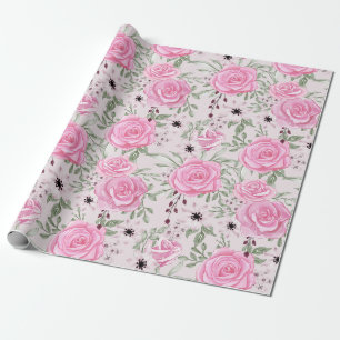 Papier Cadeau Papier d'emballage à motifs floraux