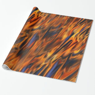 Papier Cadeau Papier d'emballage abstrait du feu et de glace
