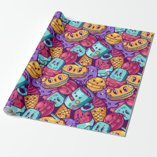 Papier Cadeau Papier d'emballage alimentaire Kawaii
