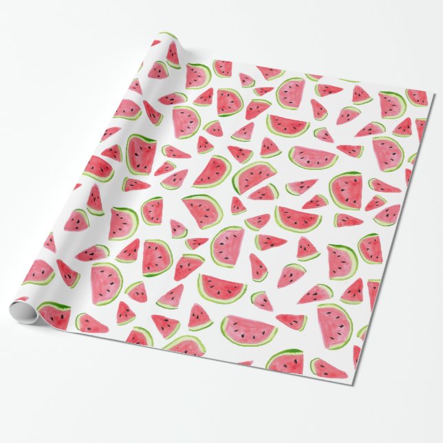 Papier Cadeau Papier d'emballage amusant pastèque (Déroulé)