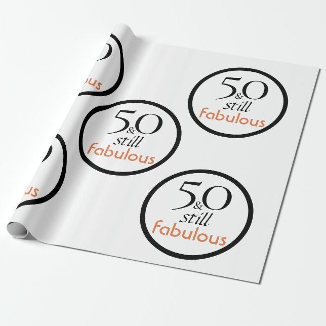 Papier Cadeau Papier d'emballage au grand cinquantième (Déroulé)