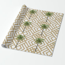 Papier d'emballage avec conception géométrique or 