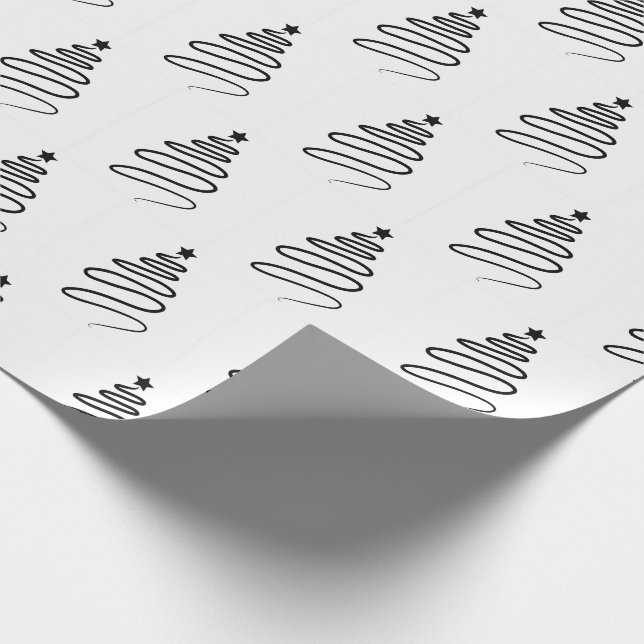 Papier Cadeau Papier d'emballage blanc de style minimal pour (Coin)