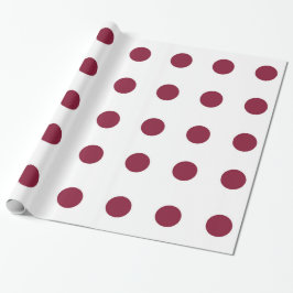 Papier Cadeau Papier d'emballage blanc et marron de point de
