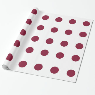 Papier Cadeau Papier d'emballage blanc et marron de point de