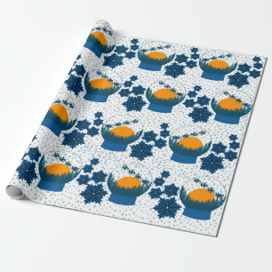 Papier Cadeau Papier d'emballage bleu foncé