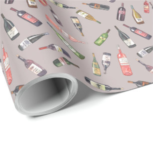 Papier Cadeau Papier d'emballage "bouteilles de vin "