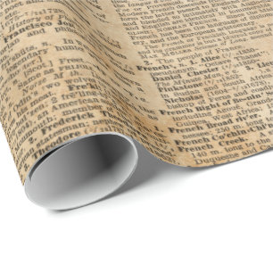 Papier Cadeau Papier d'emballage brillant de conception vintage