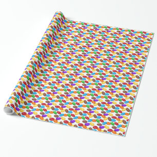 Papier Cadeau Papier d'emballage brillant de motif de dragée à