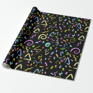 Papier Cadeau Papier d'emballage brillant néon