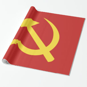 Papier Cadeau Papier d'emballage brillant russe de marteau et de