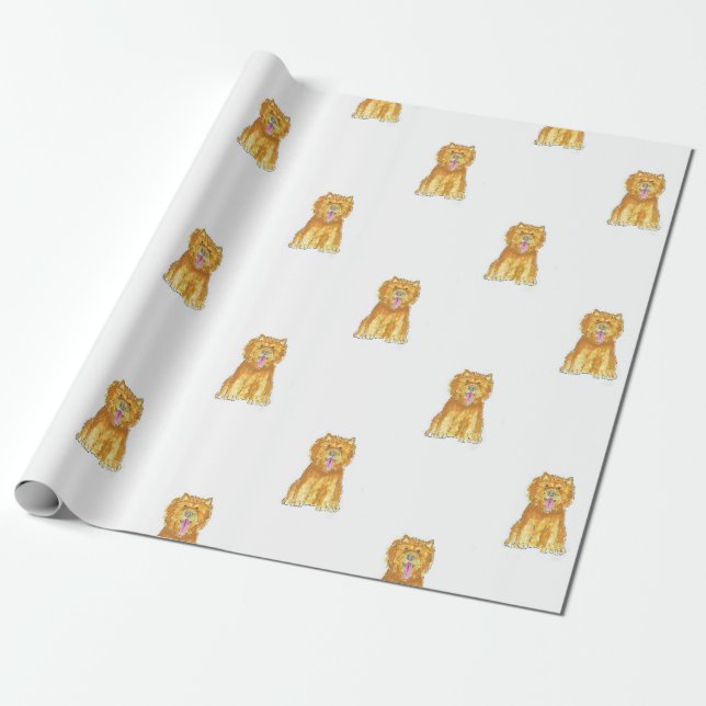 Papier Cadeau Papier d'emballage cadeau de chien de bouffe de (Déroulé)