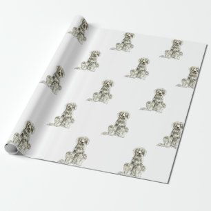 Papier Cadeau Papier d'emballage cadeau de chien de Terre-Neuve