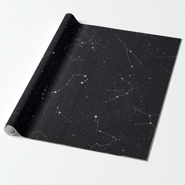 Papier Cadeau Papier d'emballage cadeau de constellations (Déroulé)