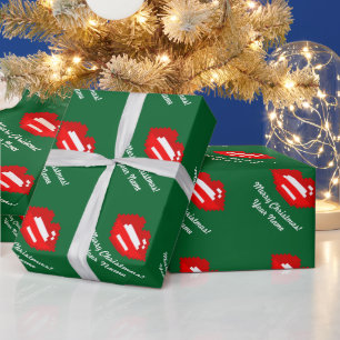 Papier Cadeau Papier d'emballage cadeau de Noël Père Noël person