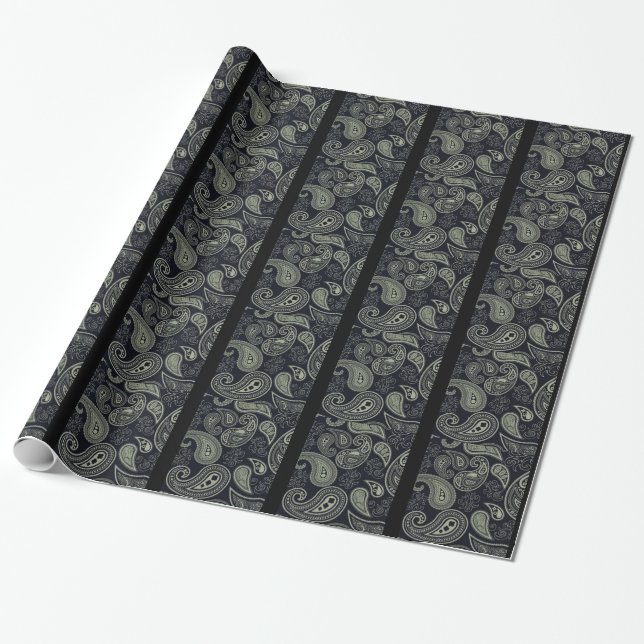 Papier Cadeau Papier d'emballage cadeau de Paisley (Déroulé)