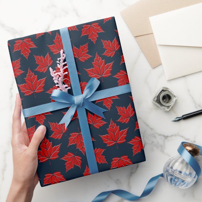 Papier Cadeau Papier d'emballage Canada Papier feuille d'érable (Cadeaux)