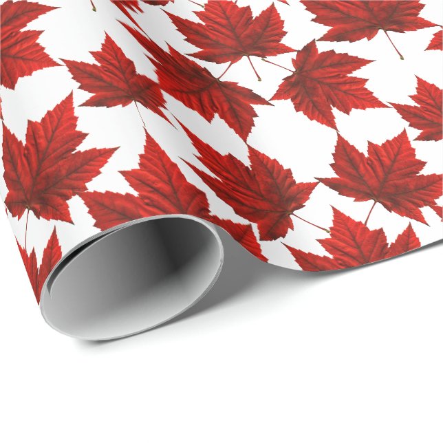 Papier Cadeau Papier d'emballage Canada Papier feuille d'érable (Coin rond)