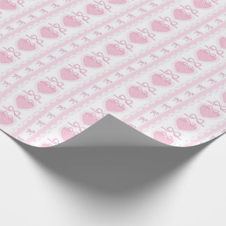 Papier Cadeau “Papier d'emballage Cœur et Nœud Coquette – Romant