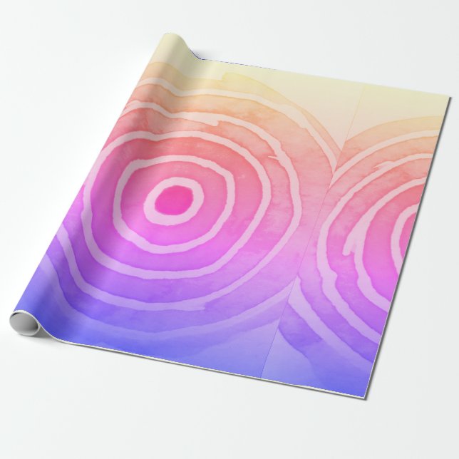 Papier Cadeau Papier d'emballage concentré de coucher de soleil (Déroulé)