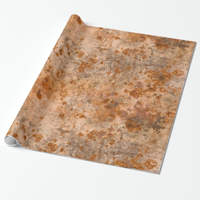 Papier Cadeau Papier d'emballage corrodé en métal (Déroulé)