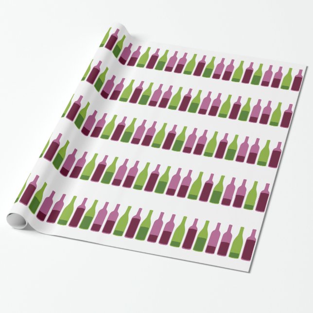 Papier Cadeau Papier d'emballage d'amateurs de vin (Déroulé)